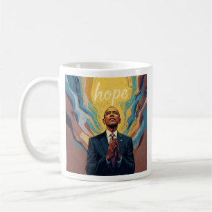 Caneca De Café Presidente Barack Obama e a Mensagem de Esperança 