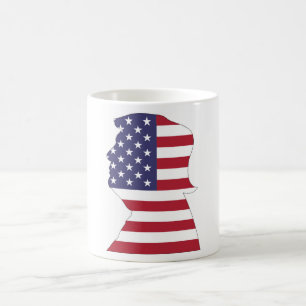 CANECA DE CAFÉ PRESIDENTE DONALD TRUMP AMERICAN FLAG