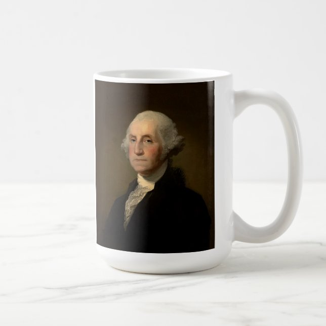 Caneca De Café Presidente George Washington & Brasão de Armas (Direita)