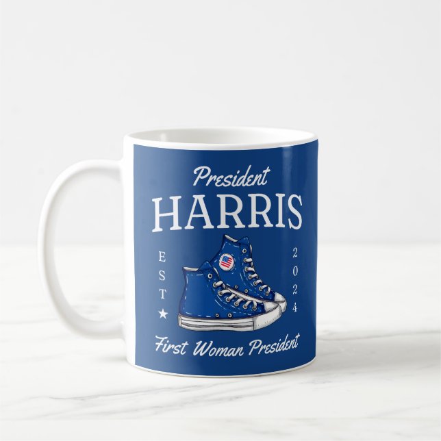Caneca De Café Presidente Harris 2024 Primeiro Presidente (Esquerda)