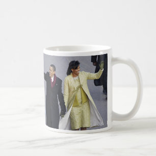 Caneca De Café Presidente Obama PASSEIO na avenida de PENSILVÂNI