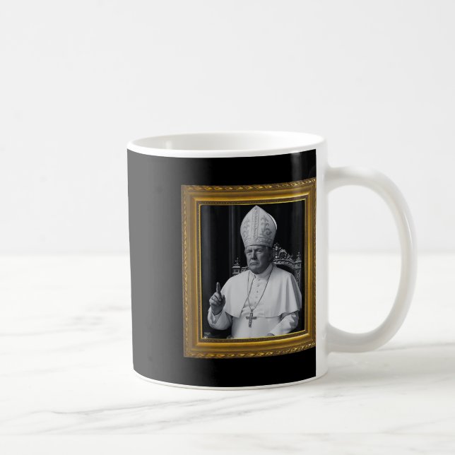 Caneca De Café Presidente Trump Engraçado Quer Ser O Próximo Papa (Direita)