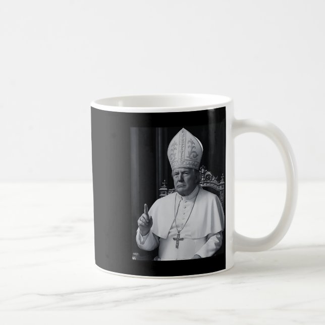 Caneca De Café Presidente Trump Engraçado Quer Ser O Próximo Papa (Direita)