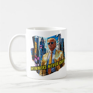 Caneca De Café Presidente Trump - Vencedores Nunca Sair