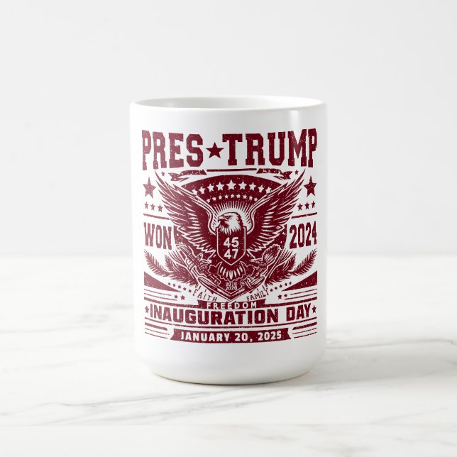 Caneca De Café Presidente Trump Venceu 2024 (Centro)