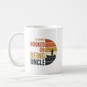 Caneca De Café Preso Em Ser Tio Pesca Gráfico Vintage_1