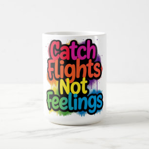 Caneca De Café Preso Voos Não Sentimentos Presente Citação Divert