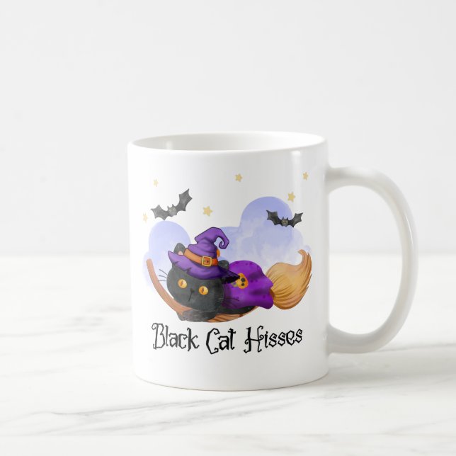 Caneca De Café Presos de Gato Preto (Direita)
