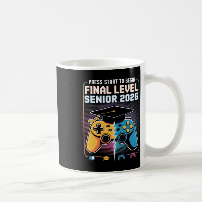 Caneca De Café Pressione Iniciar Para Começar o Nível Final Senio (Direita)