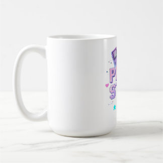 Caneca De Café Pressione Iniciar Y2K Jogo de Arcade Retro Chrome
