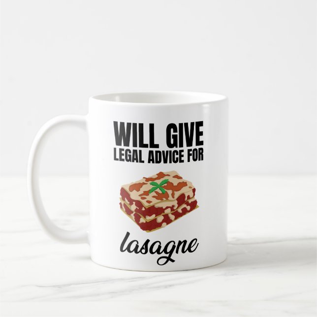 Caneca De Café Prestará Aconselhamento Jurídico A Lasagna (Esquerda)