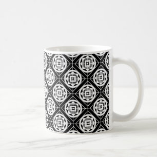 Caneca de café preta & branca corajosa do
