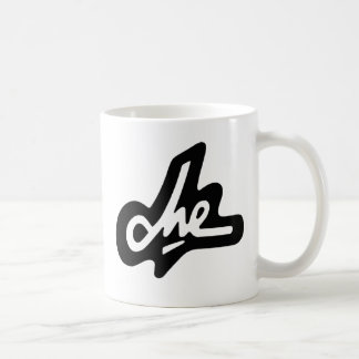 Caneca de café preta da assinatura de Che Guevara