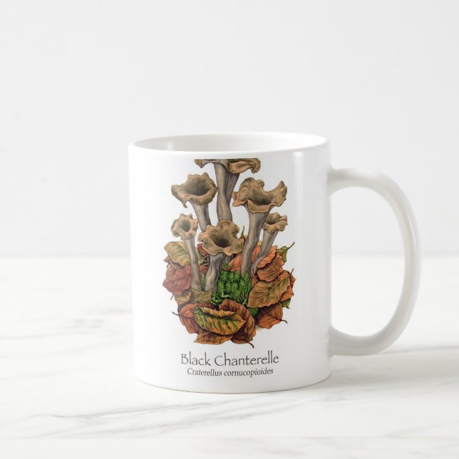 Caneca de café preta do cogumelo da prima (Direita)