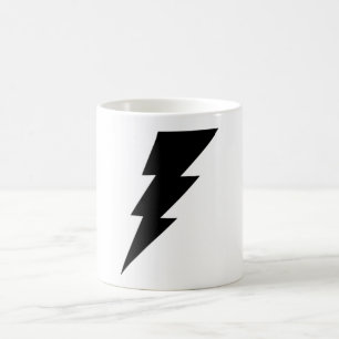 Caneca de café preta do parafuso de relâmpago!