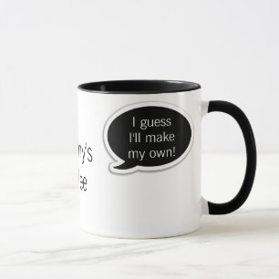 Caneca de café preta personalizada da bolha do