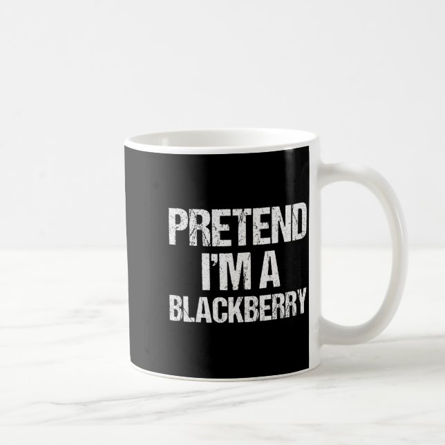 Caneca De Café Pretend I'm A Blackberry Funny Lazy Halloween Cost (Direita)