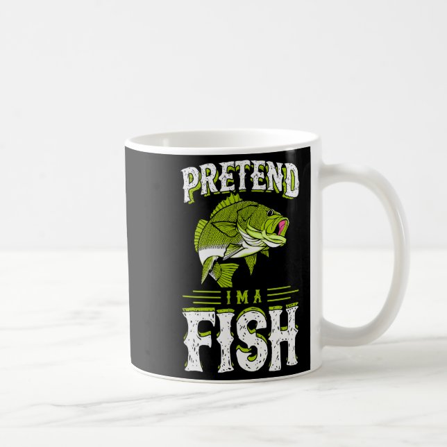 Caneca De Café Pretend I'm A Fish B Funny Cute Lazy Halloween Cos (Direita)