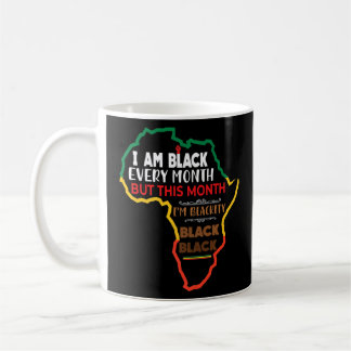 Caneca De Café Preto A Cada Mês História Negra Africano Bhm Black