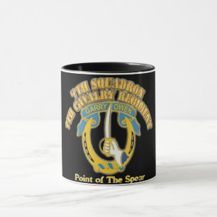 Caneca de café preto ArtisticVegas da cavalaria