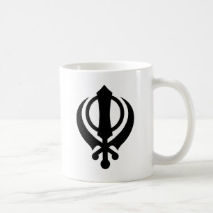 Caneca De Café Preto de Khanda do sikh