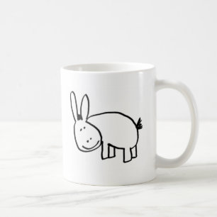Caneca De Café preto de sorriso do asno