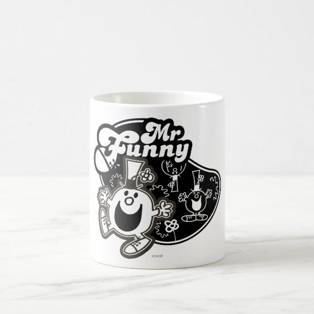 Caneca De Café Preto e Branco Sr. Funny (Centro)