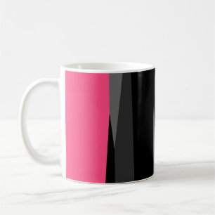 Caneca De Café Preto e Cinza rosa