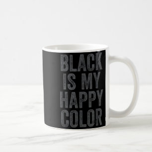 Caneca De Café Preto É Minha Cor Feliz Goth Emo Divertido Sarcást