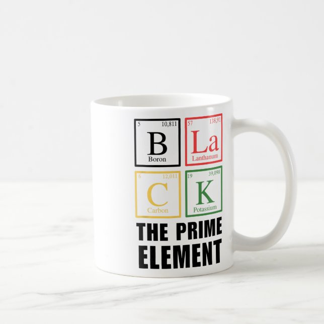 Caneca De Café Preto O Elemento Primo Mês da História Negra Perío (Direita)