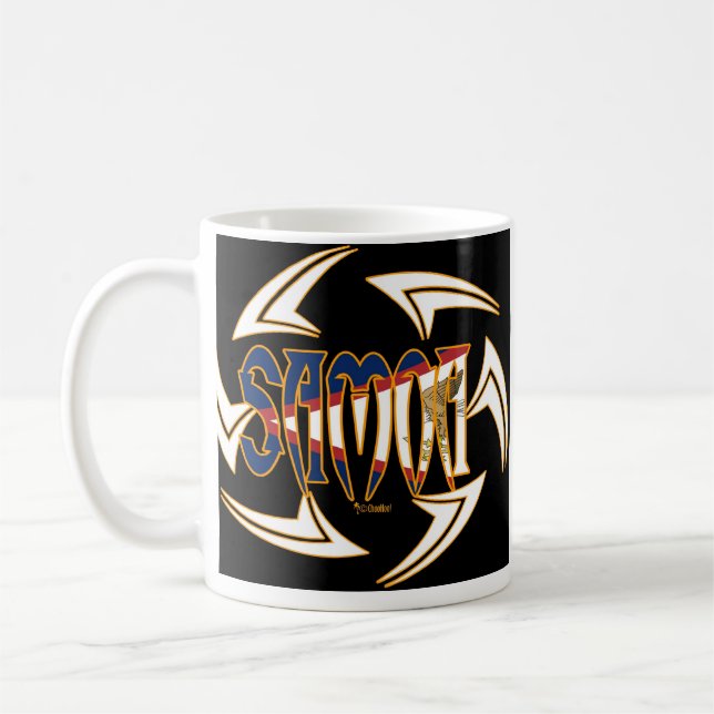 Caneca De Café Preto tribal de Samoa Americanas (Esquerda)