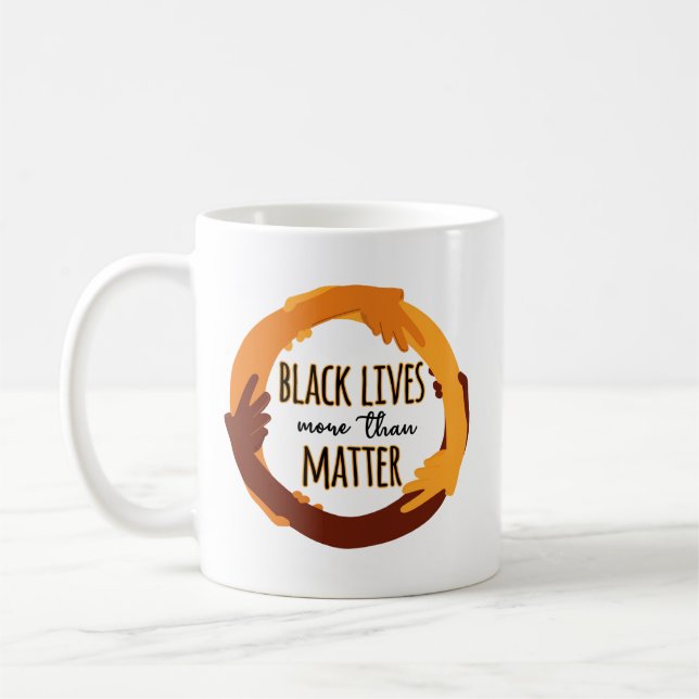 Caneca De Café Preto Vive Mais Que Matéria (Esquerda)