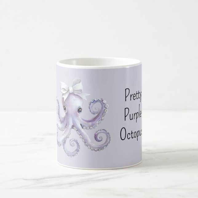 Caneca De Café Pretty Girly Purple Octopus (Centro)