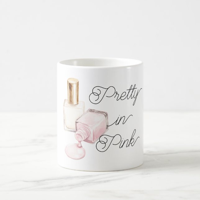 Caneca De Café Pretty in Pink White Nail Polish (Centro)