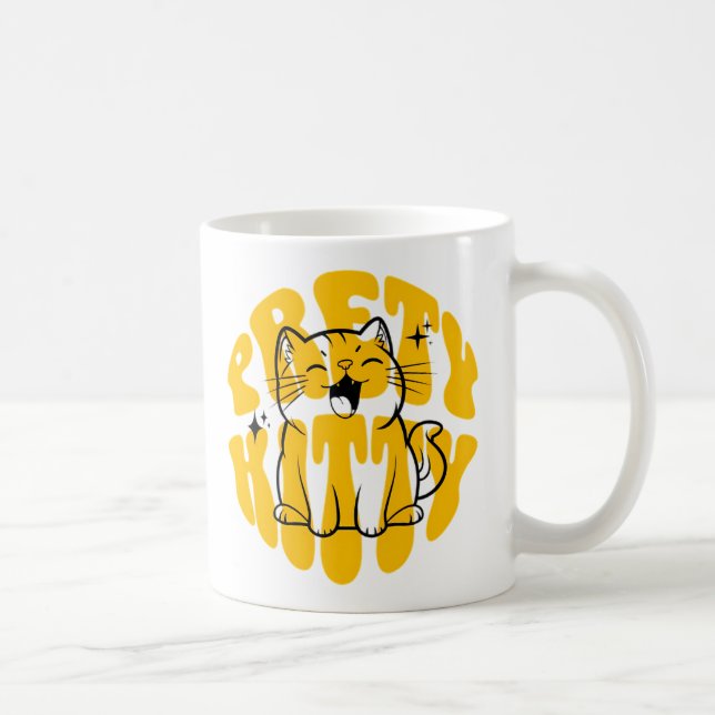 Caneca De Café Pretty kitty cute cat (Direita)