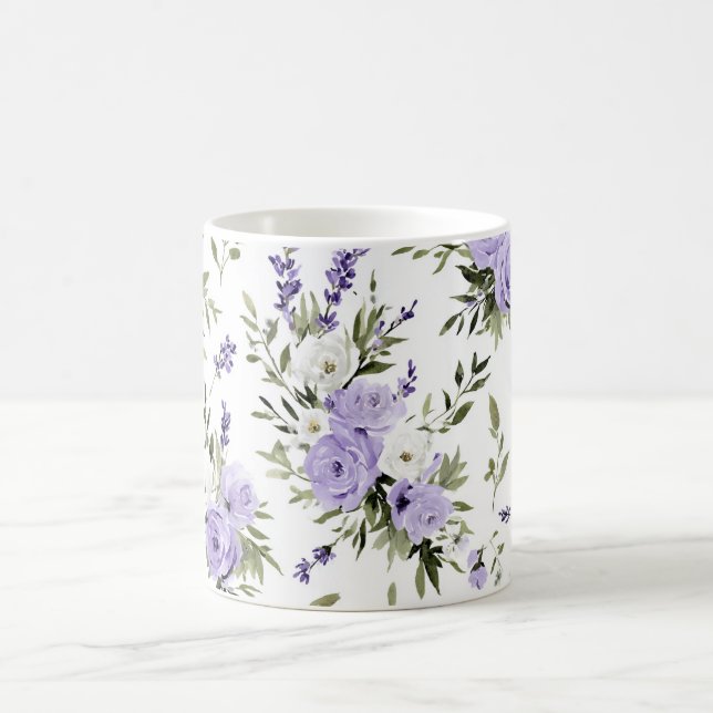 Caneca De Café Pretty Lavender Flowers (Centro)