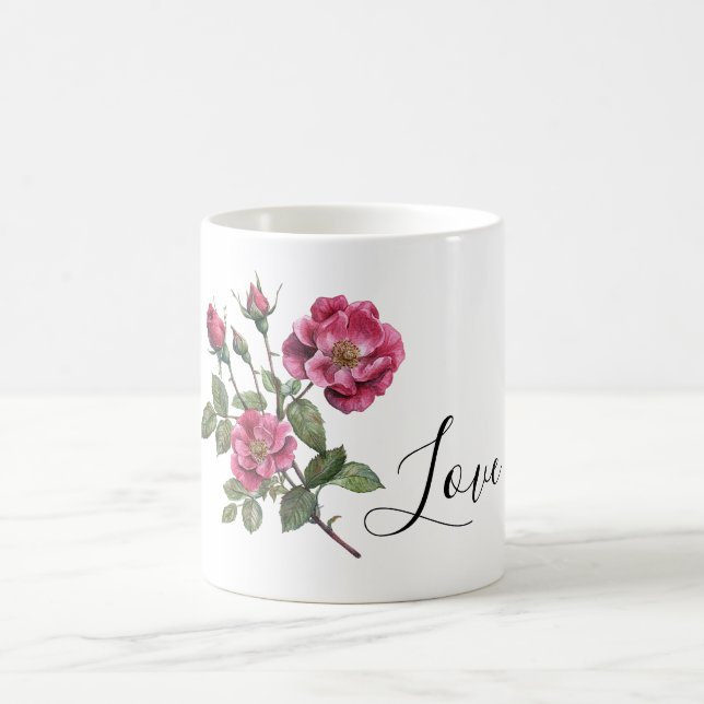 Caneca De Café Pretty Pink Roses  (Centro)