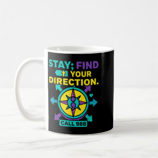 Caneca De Café Prevenção ao Suicídio 988 - Encontre Sua Direção