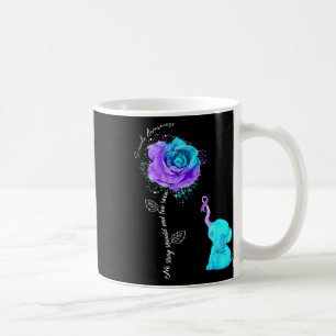 Caneca De Café Prevenção ao suicídio Sensibilização Elefante Flor