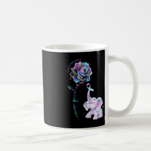 Caneca De Café Prevenção ao suicídio Sensibilização Elefante Flor