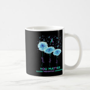 Caneca De Café Prevenção ao suicídio Sensibilização Sunflower Rib