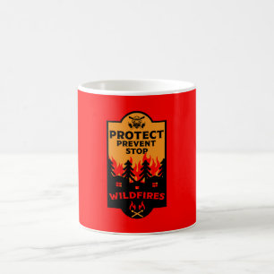 Caneca De Café Prevenção contra incêndios florestais