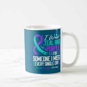 Caneca De Café Prevenção de Suicídio Eu Uso Verde Azul e Roxo Men