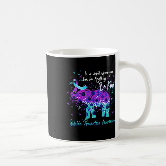 Caneca De Café Prevenção do Suicídio Conscientização Girassol Ele (Direita)