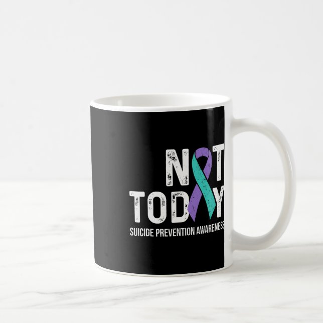 Caneca De Café Prevenção Suicida Sensibilização Teal E Roxo (Direita)