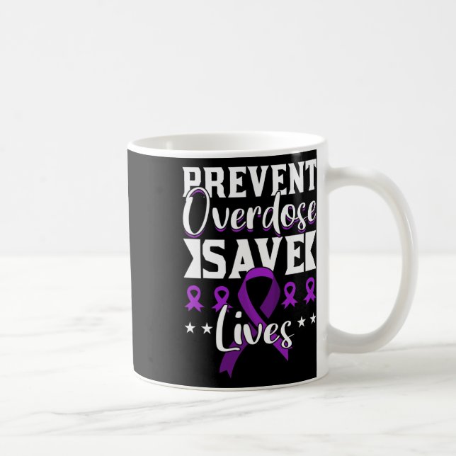 Caneca De Café Prevenir Superdose Salva Vidas Conscientização sob (Direita)
