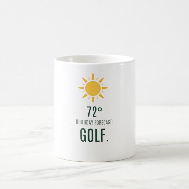 Caneca De Café Previsão de Aniversário de Golfe para golfista (Centro)