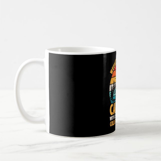 Caneca De Café Previsão de fim de semana de camping 100% de chanc (Esquerda)