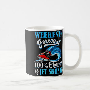 Caneca De Café Previsão de fim de semana jet ski andando vida no