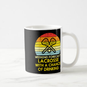 Caneca De Café Previsão de fim de semana Lacrosse Bebendo Legal L